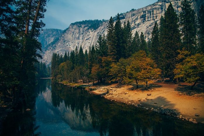 Calm waters of Merced River