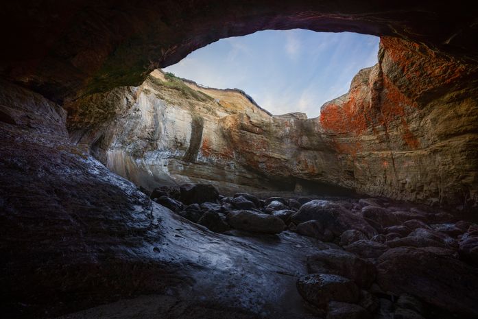 Devils punchbowl state natural area in Otter Rock, Oregon