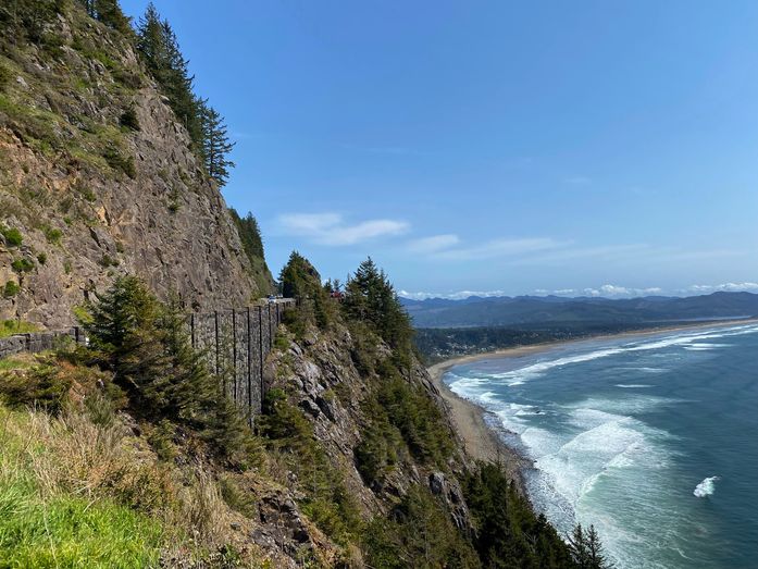 View from Highway 101 along the Oregon Coast Trail.