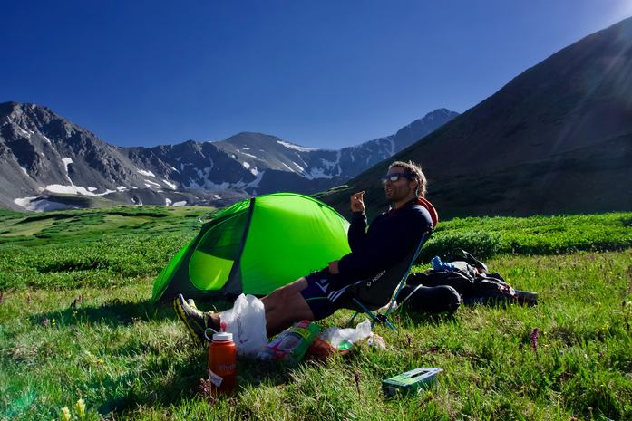Camping chairs ensure hikers are comfortable while taking their snacks/meals.