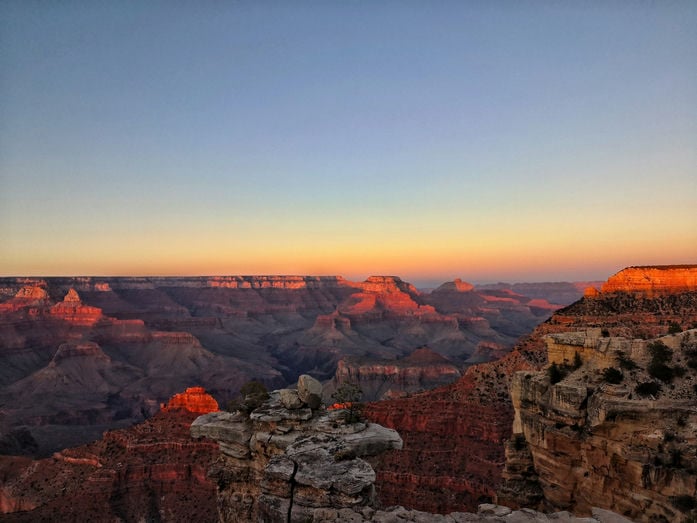 A beautiful sunset view at Grand Canyon National Park 