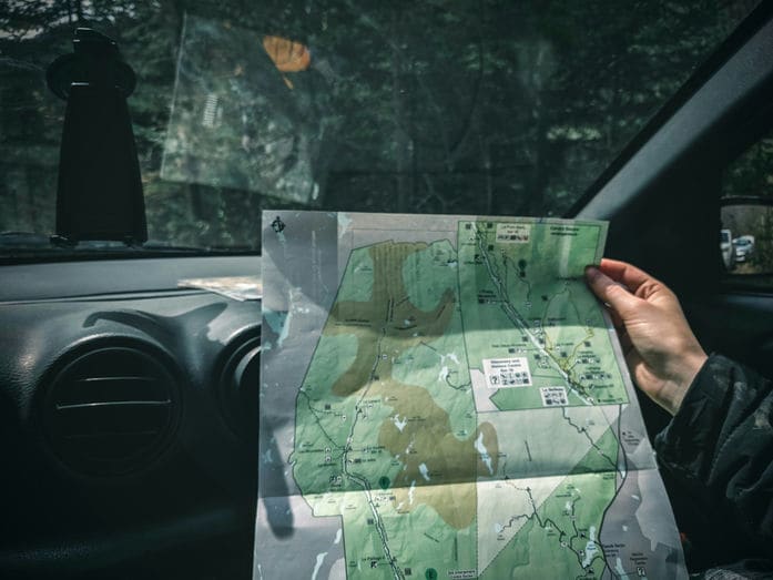 A map is one of the essential tools when visiting a national park